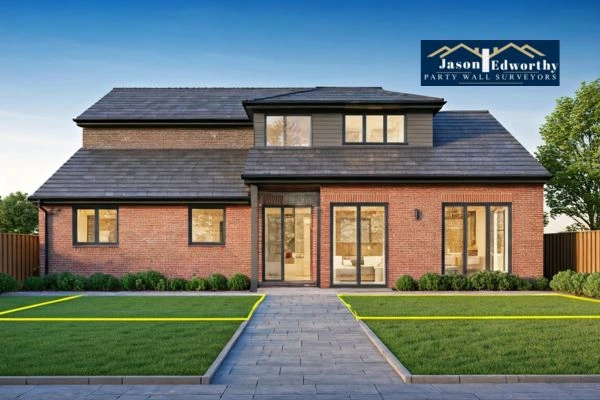 Home extension focusing on boundary line West Sussex